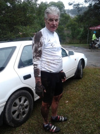 Muddy MTBO racer at Glengarry 2012